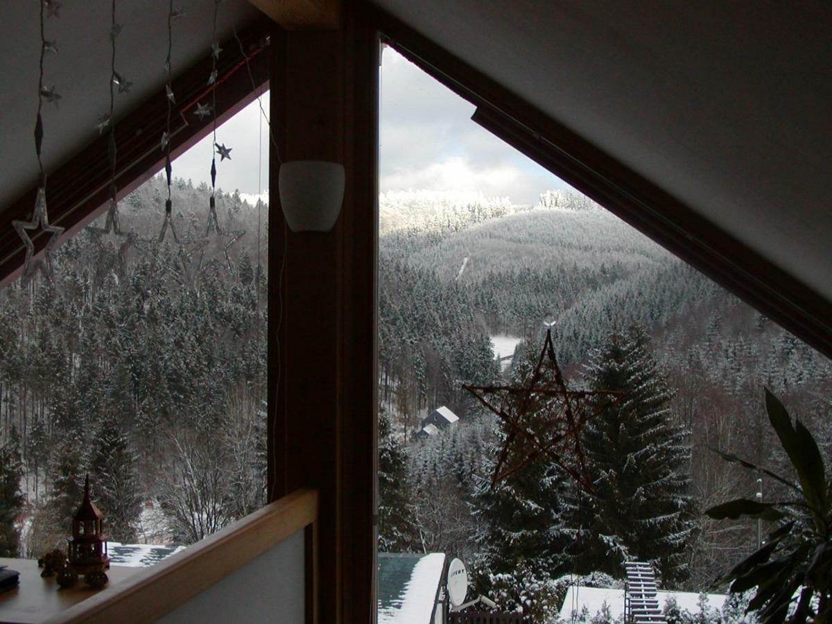 Ferienhaus Am Loeffelberghuettchen Gießübel Esterno foto